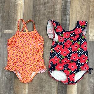 Gymboree Pink and Navy Kids Swim One Piece Set